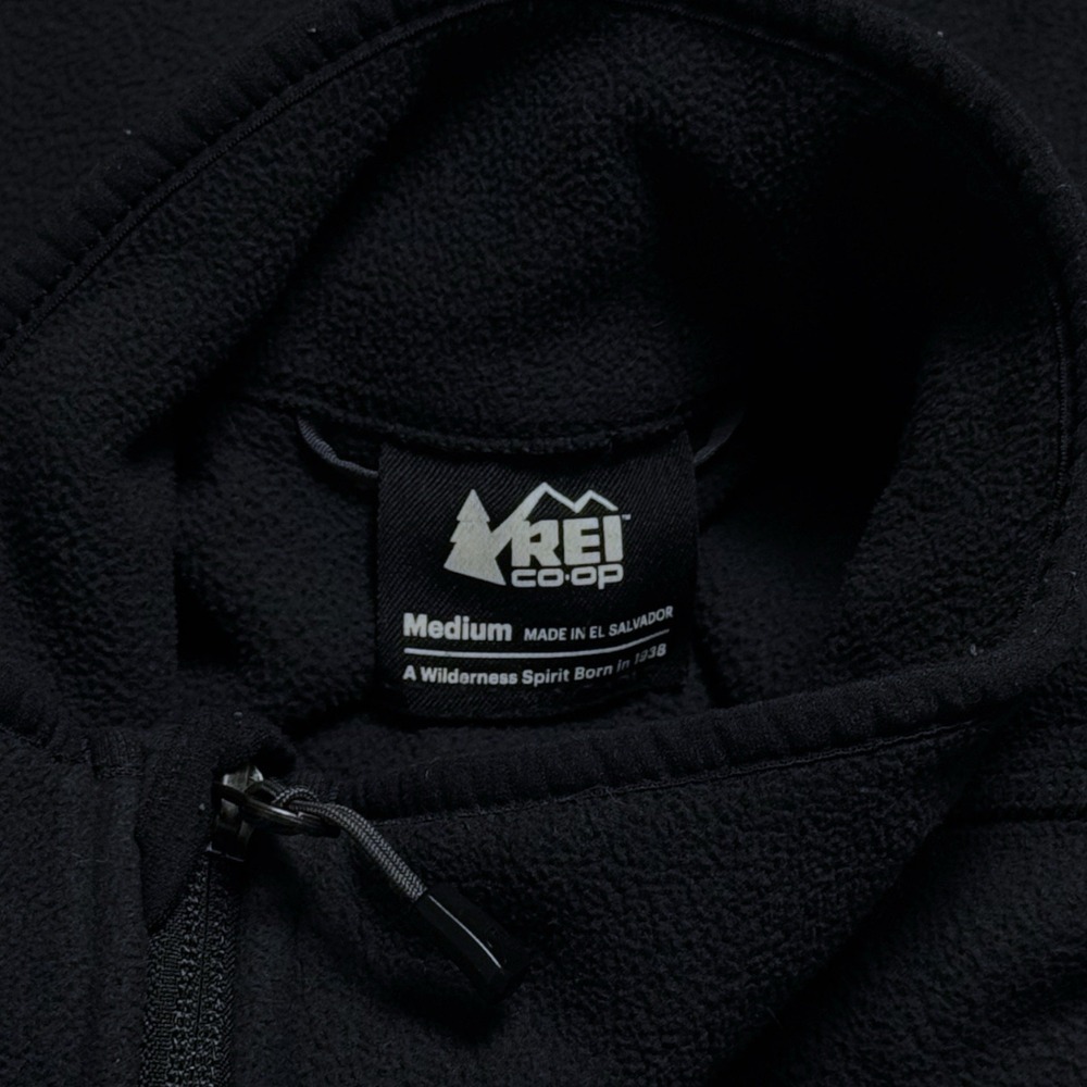 REI Co-op Black Fleece Jacket Full Zip Lightweight Hiking Camping Outdoors M - Picture 8 of 11